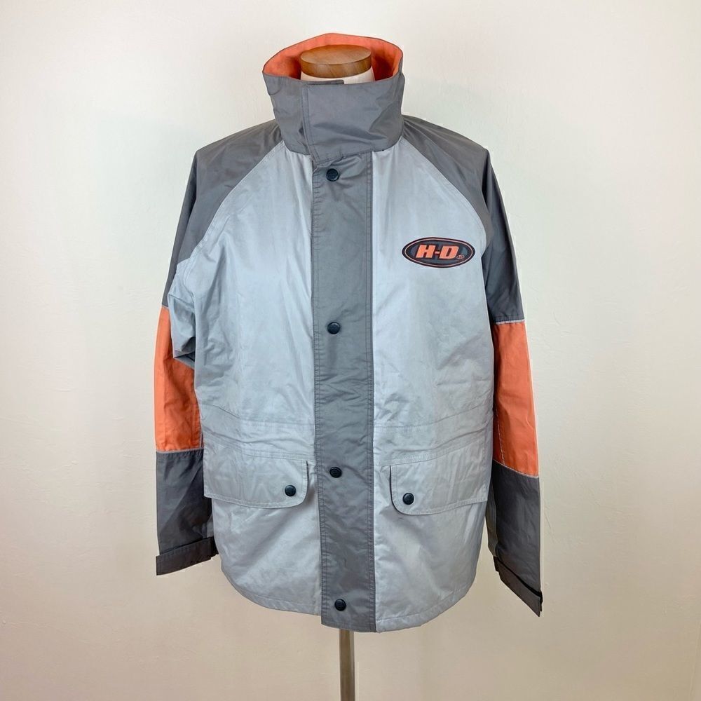Harley Davidson Vintage 90’s Reflective Rain Jacket